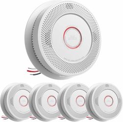 Siterwell A8612B-6AR Smoke & Carbon Monoxide Detector Voice Alert | 5-Pack | New