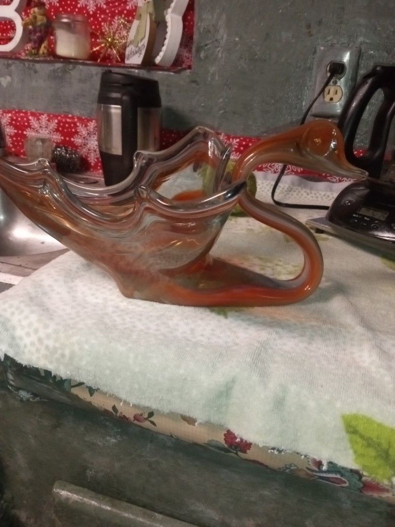 Vintage hand blown Swan