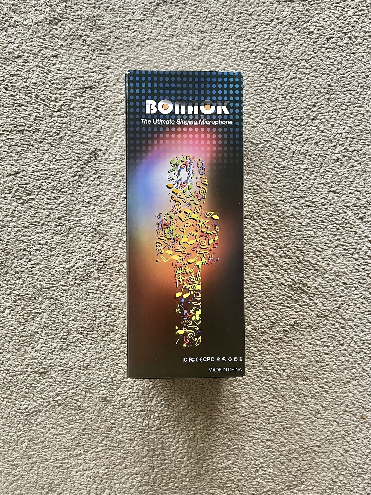 NEW Bonaok Black Wireless Bluetooth Singing Microphone  