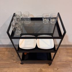 Black Bar Cart