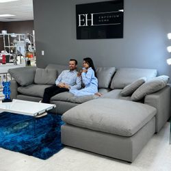 Grey Cloud 4 Piece Sofa Sectional 