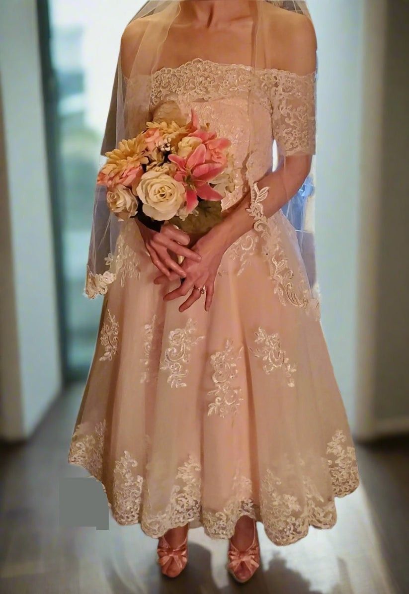 Custom 2 in 1 Tea/Full Wedding Gown