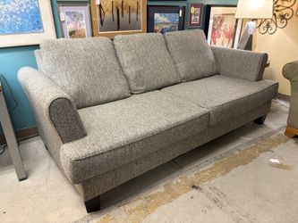 MICHAEL NICHOLAS Salt & Pepper Fabric 2-Cushion Sofa