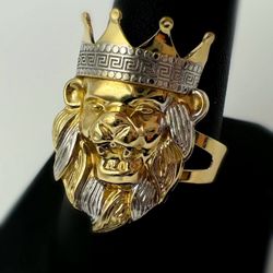 10k two tone The Lion King men’s ring sz10.5