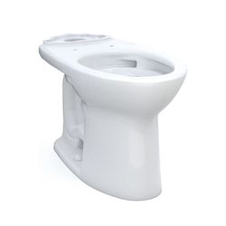 TOTO Drake Elongated Universal Height TORNADO FLUSH Toilet Bowl with CEFIONTECT, Cotton White - C776CEFG#01
