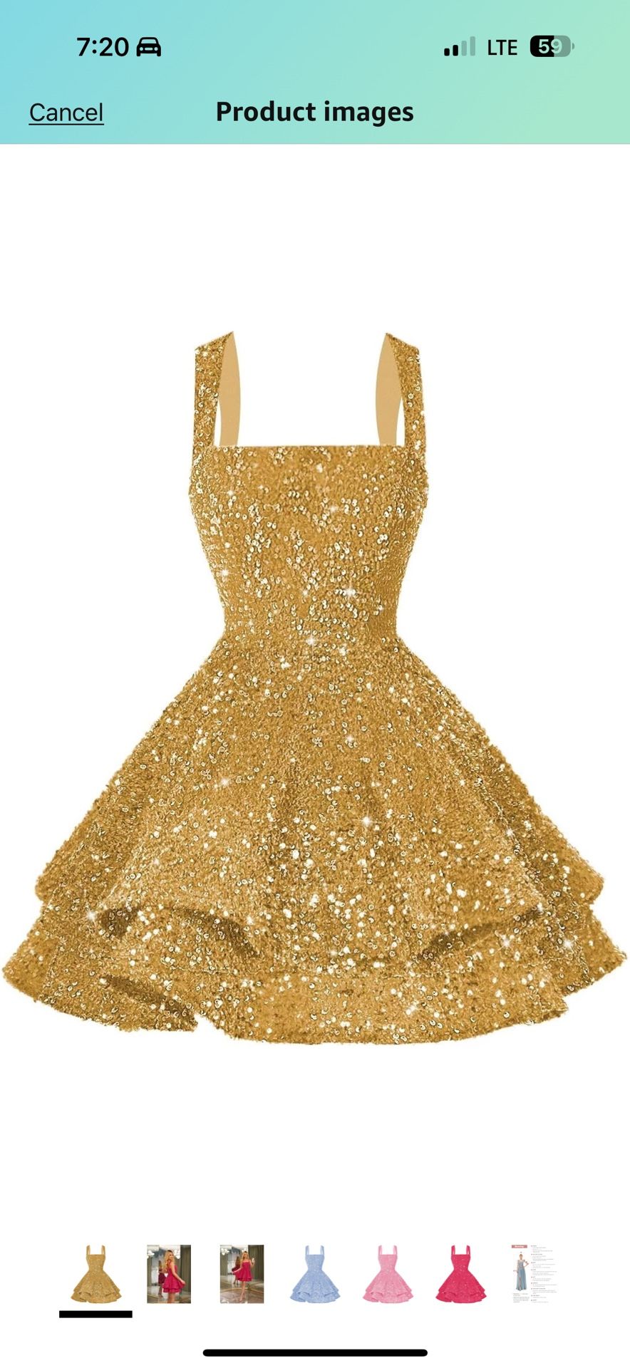 Gold Sequin Dress 