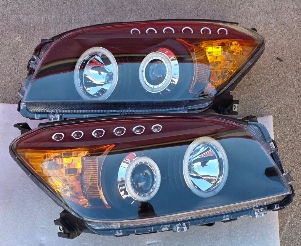 06-08 Toyota Rav4 LED DRL Projector Headlights Luces Focos Micas Faros Faroles Headlamps