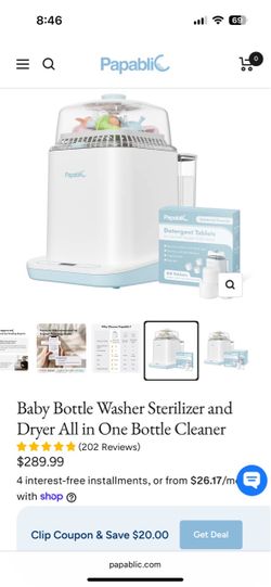 baby bottle washer & sterilizer