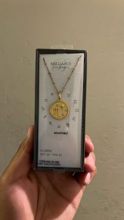 ✨ Scorpio Zodiac Necklace – Sterling Silver 14KT Gold Plated ✨