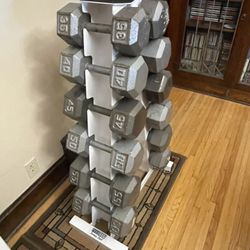 Dumbbell Set 35s to 60s with Stand