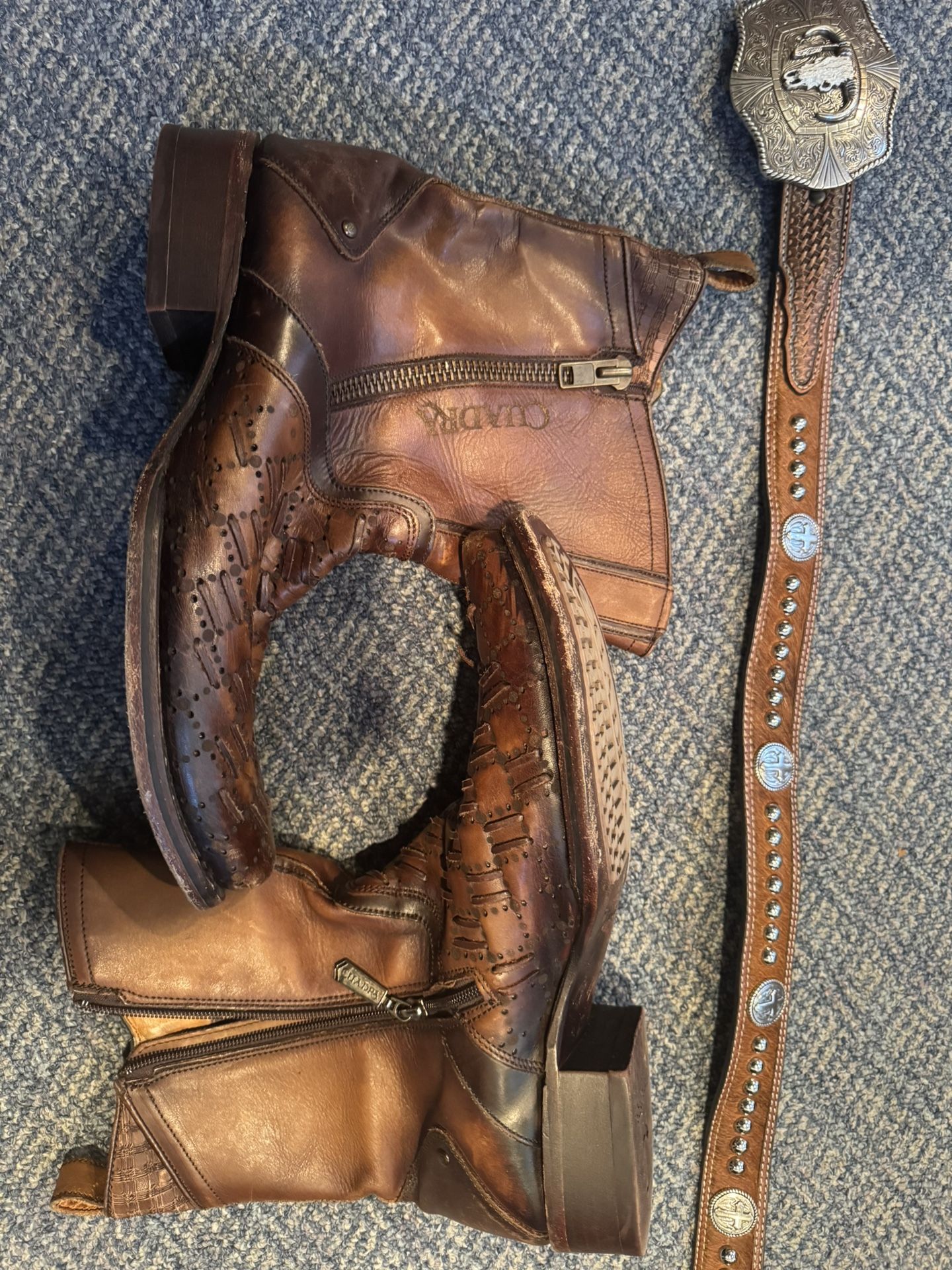 $200 For Size 12 Retail $375 COWBOY Boots + $80 Luxury belt ALL For $200