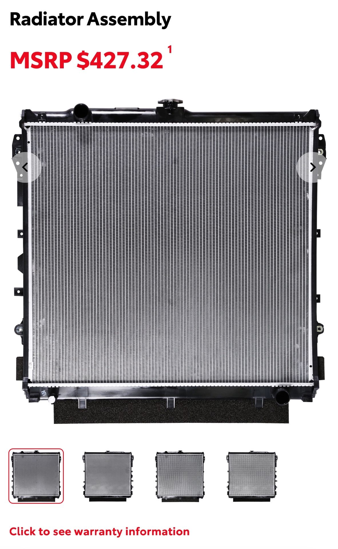 Toyota Radiator Brand New
