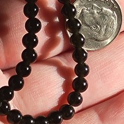 20pcs. Natural Obsidian Crystal Beads 4mm 
