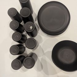 Black Plastic Picnic Ware