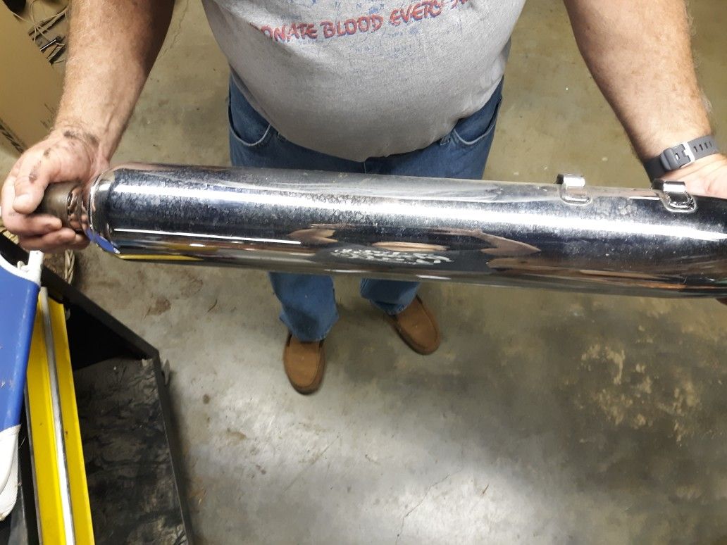 Harley 2008 OEM Electra Glide Slip On Chrome Muffler
