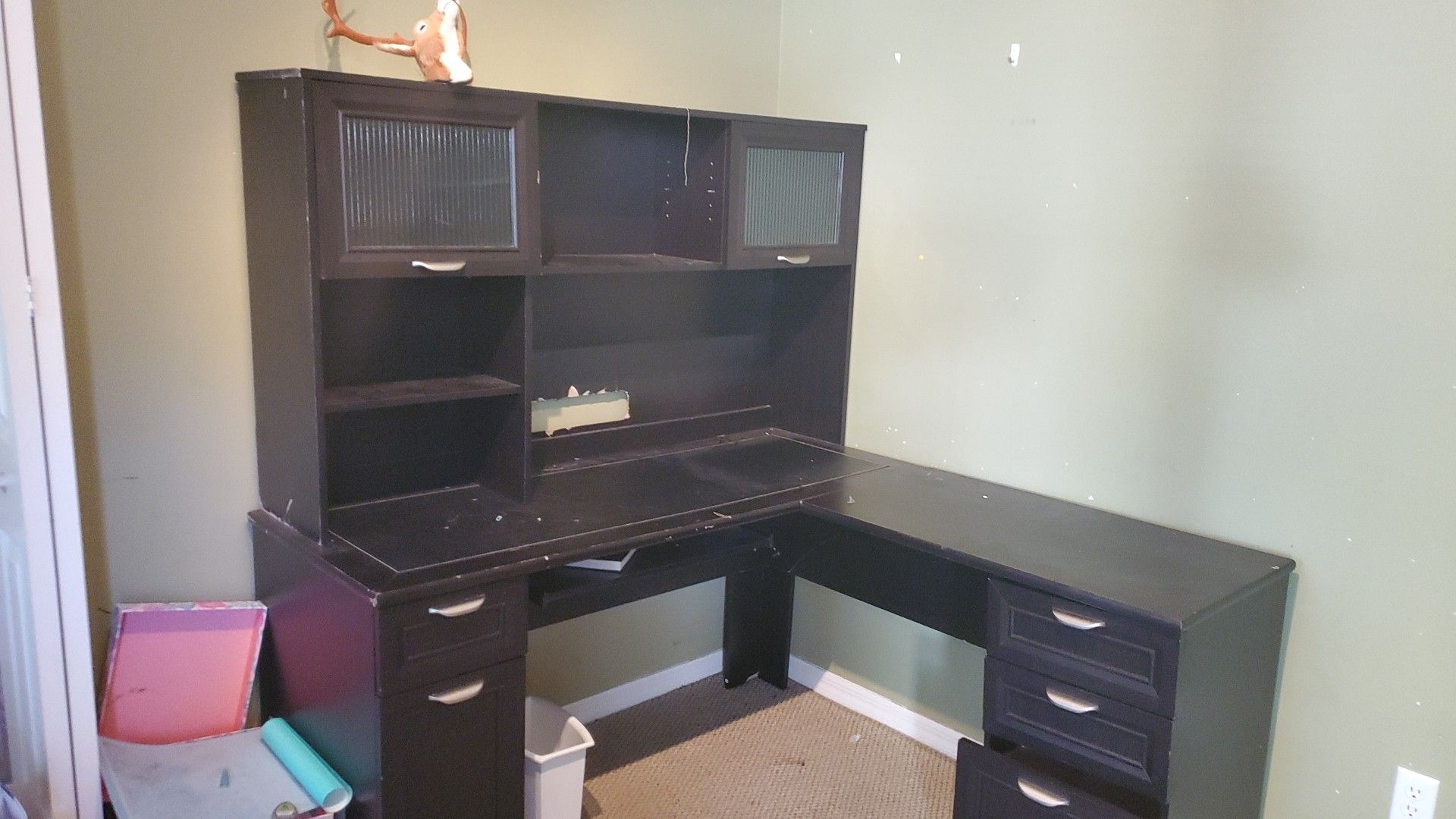 L shape computer desk