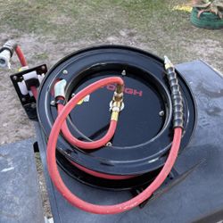 Retractable 50ft Air hose on Reel 3/8 BSP Spring Rewind Wall Mountable