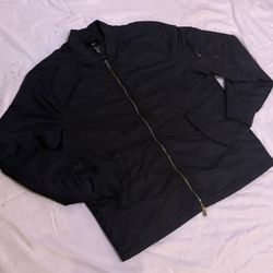 H&m dark blue bomber