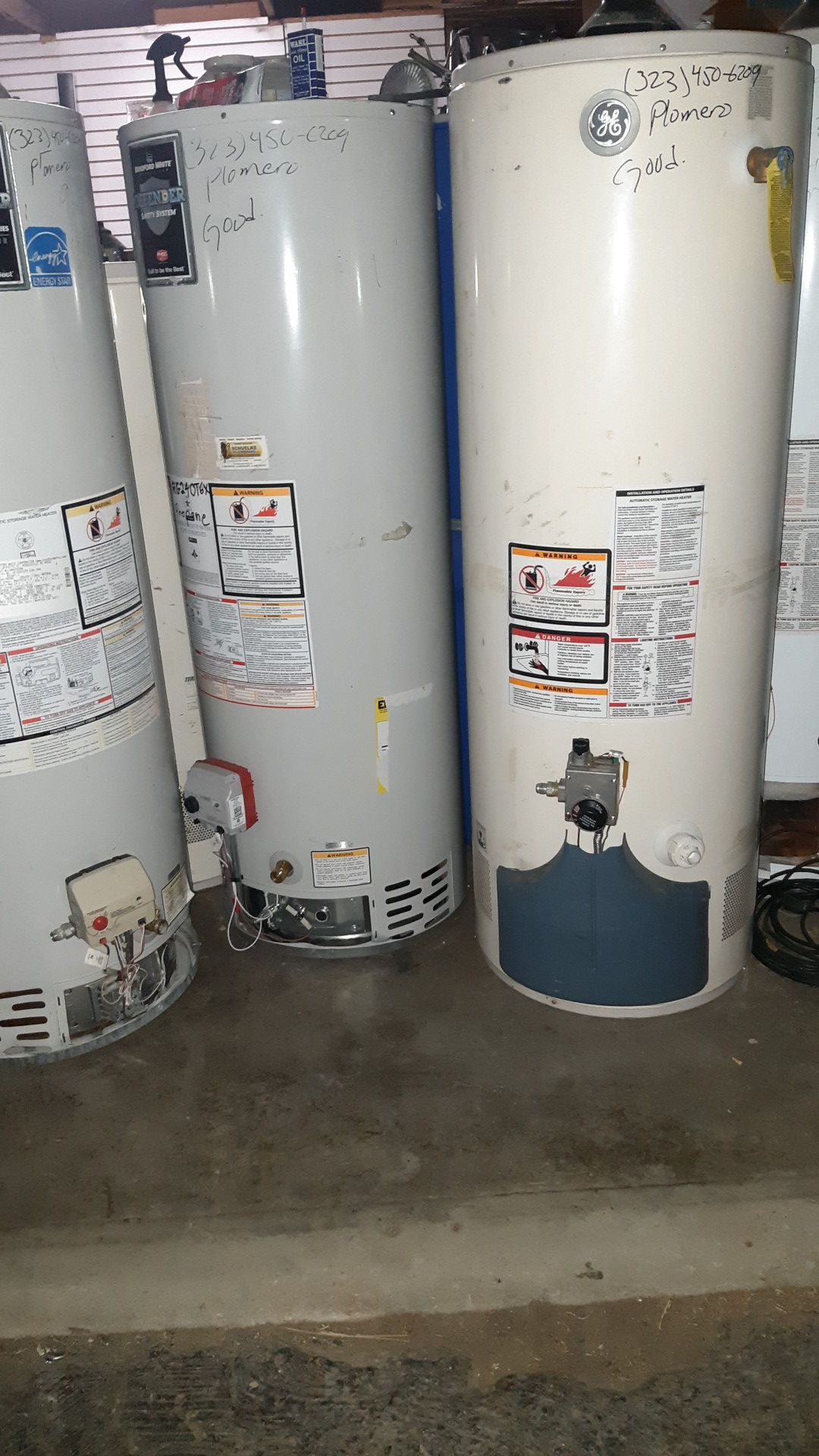 Water heaters boilers 30-40-50-y75 galones