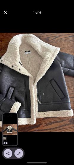 Sherpa Faux Leather Jacket