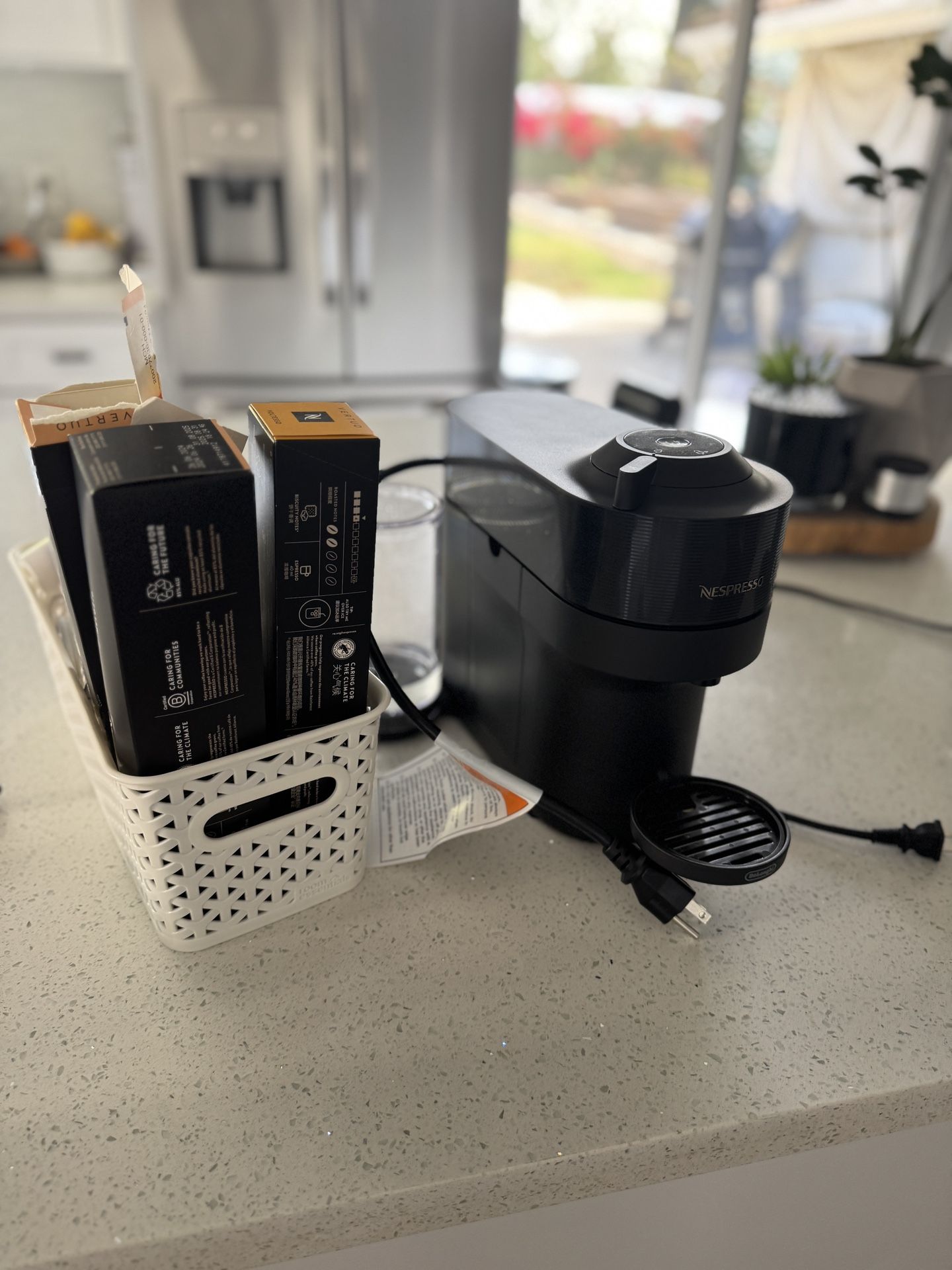 Nespresso Vertuo Pop+ Deluxe Matte Black Coffee Maker & Espresso Machine by De’longhi