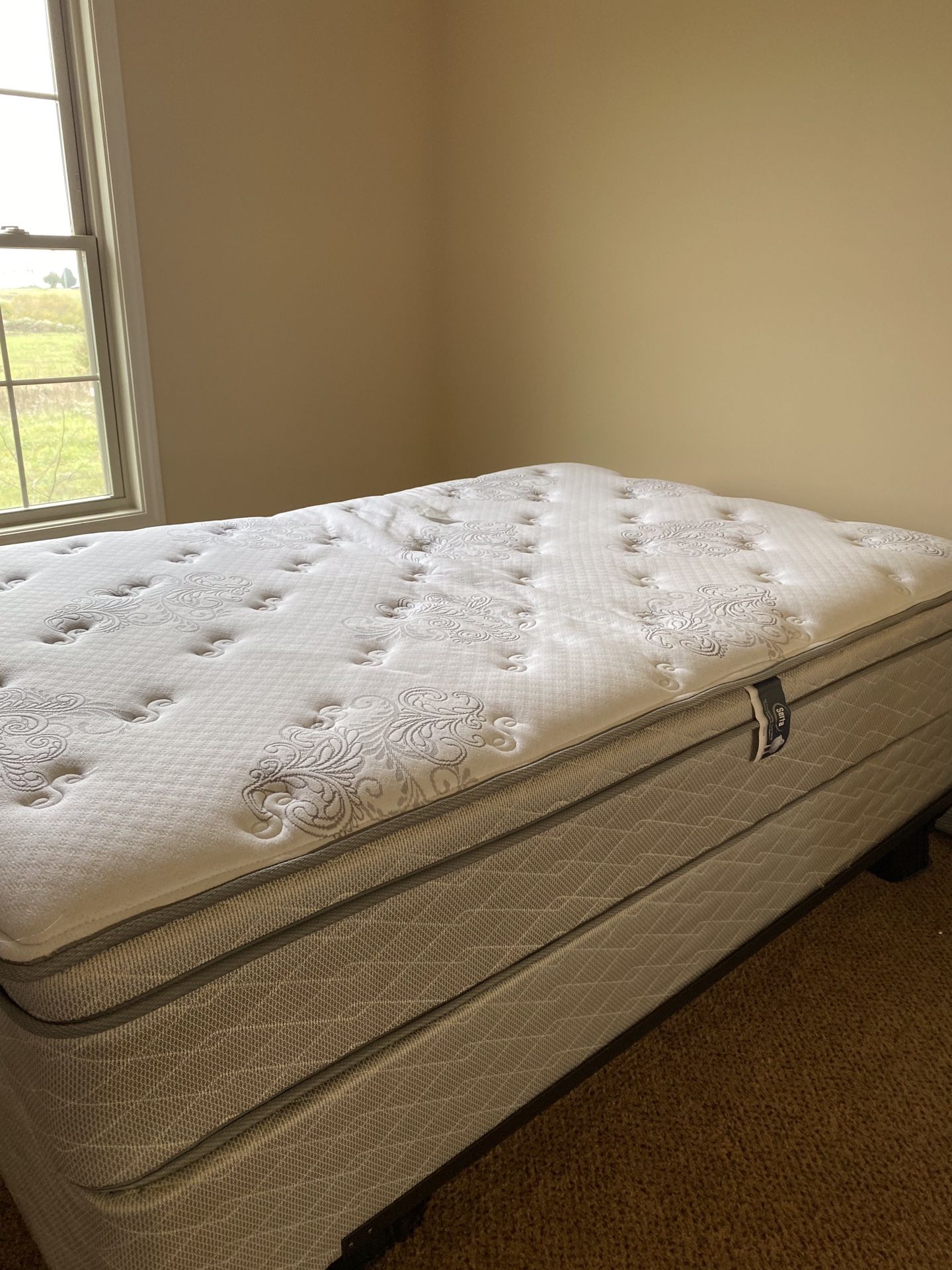 Full mattress box spring & bed frame