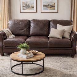 Broyhill Leather Sofa with spring cushions