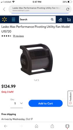 Lasko Max Performance Pivoting Utility Fan Model U15720 for Sale in  Arlington, TX - OfferUp