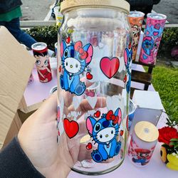 Hello Kitty Valentines Gift / Glass Cup