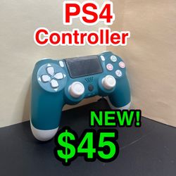 🎁 🎮 PS4 Wireless Controller • Teal Blue & White • PS4 Compatible 🎮🎁 . . . . . . . . . . . . . . . . . . . . . . . . . . . . . . . . . . . . . . . 