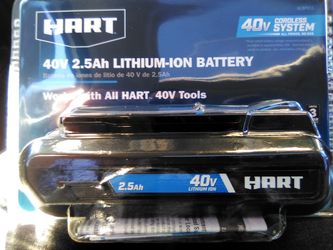 HART 40V 2.5AH Lithium-ion Battery Brand New