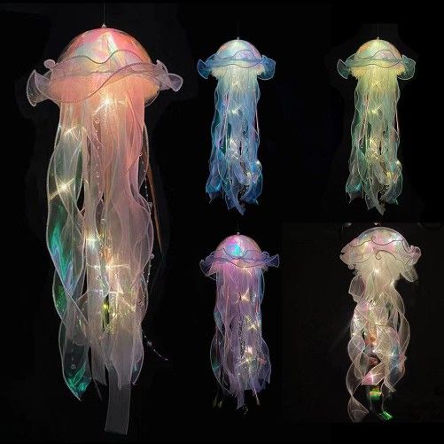MY COLORFUL HANDCRAFTED JELLYFISH LIGHTS π₯