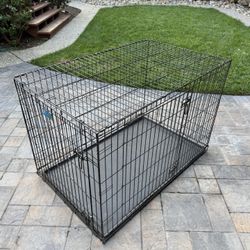 Folding Double Door Dog Crate