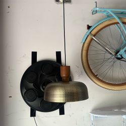 Darkaway Industrial Pendant Light Fixtures Ceiling Hanging with Hammered Metal Shade, Black Pendant Light for Kitchen Island Lighting Hanging Lamp Adj