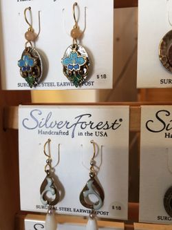 Brand new Silver Forest brand earwire dangling earrings, HALF OFF.