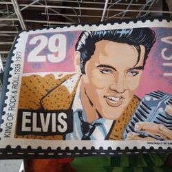 VTG Elvis Presley USPS Stamp Poster 16" x 20" 1992 Elvis Presley Original Frame

