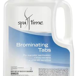 Spa Time 5 lbs Brominating Tabs - New in Box - Hot Tub Spa Sanitizer, Low Odor, Slow Dissolve