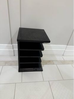 Ej. Life Bedside Table, Wood End Table/NightStand, Black