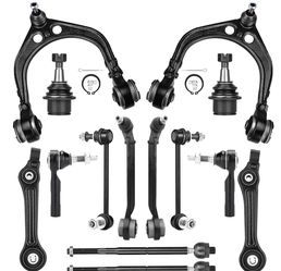 Front Upper and Lower Control Arms Suspension Kit Fit for 2011 2012 2013 2014 2015 2016 2017 Chrysler 300 Dodge Challenger Charger RWD with Lower Ball