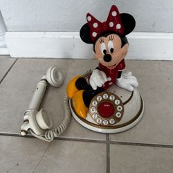 Vintage Disney Minnie Mouse Talking Desk Telephone
