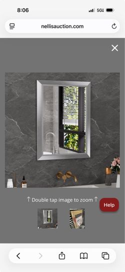Rectangular Wall Mirror with Silver Frame