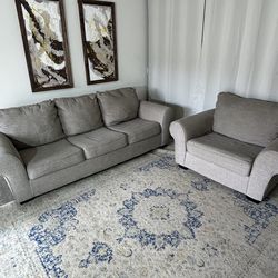 Gray Sofa / couch & oversized chair 🛻Delivery Available 🛻