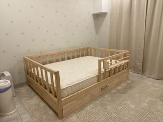 Full Size Montessori Bed W/ Storage