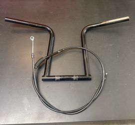Black Mini Apes 12” for Harley Davidson Sportster Handlebars w/ Burly clutch cable