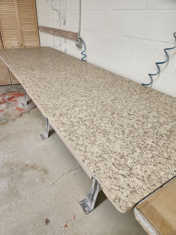2 WORK TABLES 37 " X  121" X 34 " HIGH BASE IS 19 1/2" X  91" $20 EACH