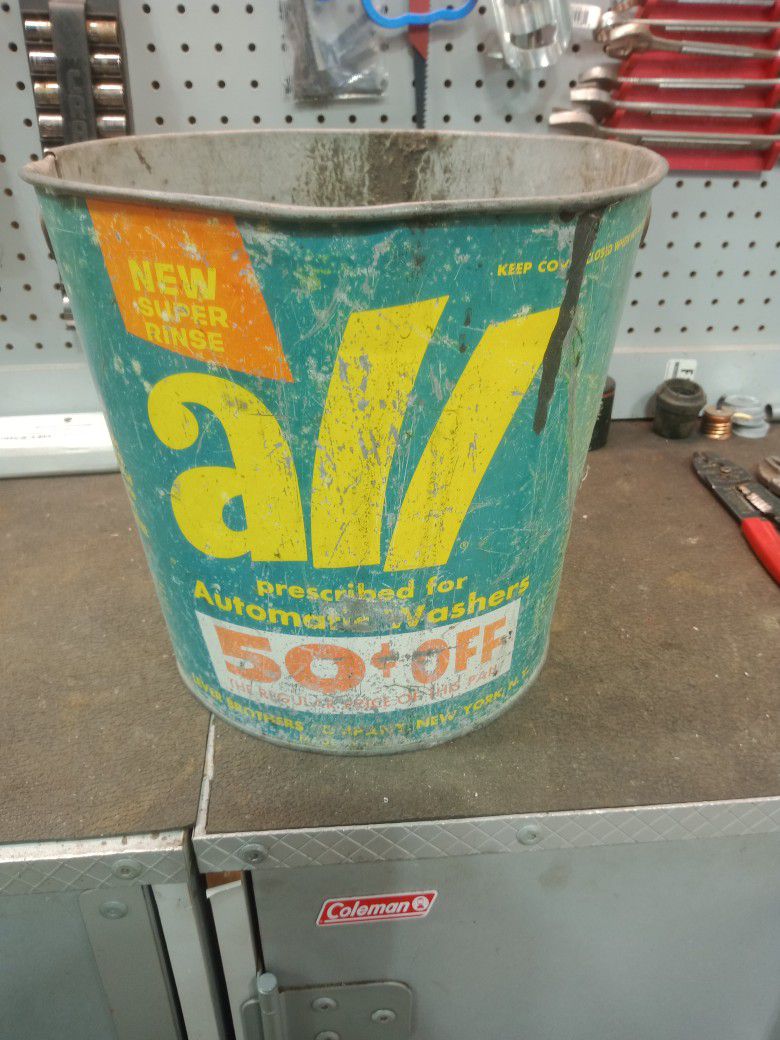 Vintage Adv. pail for All detergent.