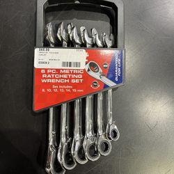 6 PC METRIC RATCHETING WRENCH SET (839939-2)