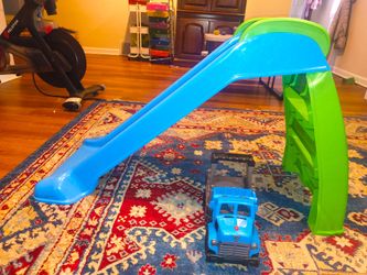 Slide with a toy truck