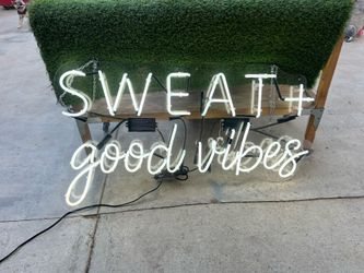 LED Neon “SWEAT + good vibes” Sign