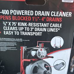 Ridgid K- 400 Powered New Drain Cleaner. 